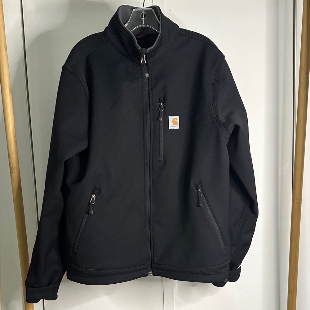Carhartt Black Performance Softshell Jacket with Logo Patch